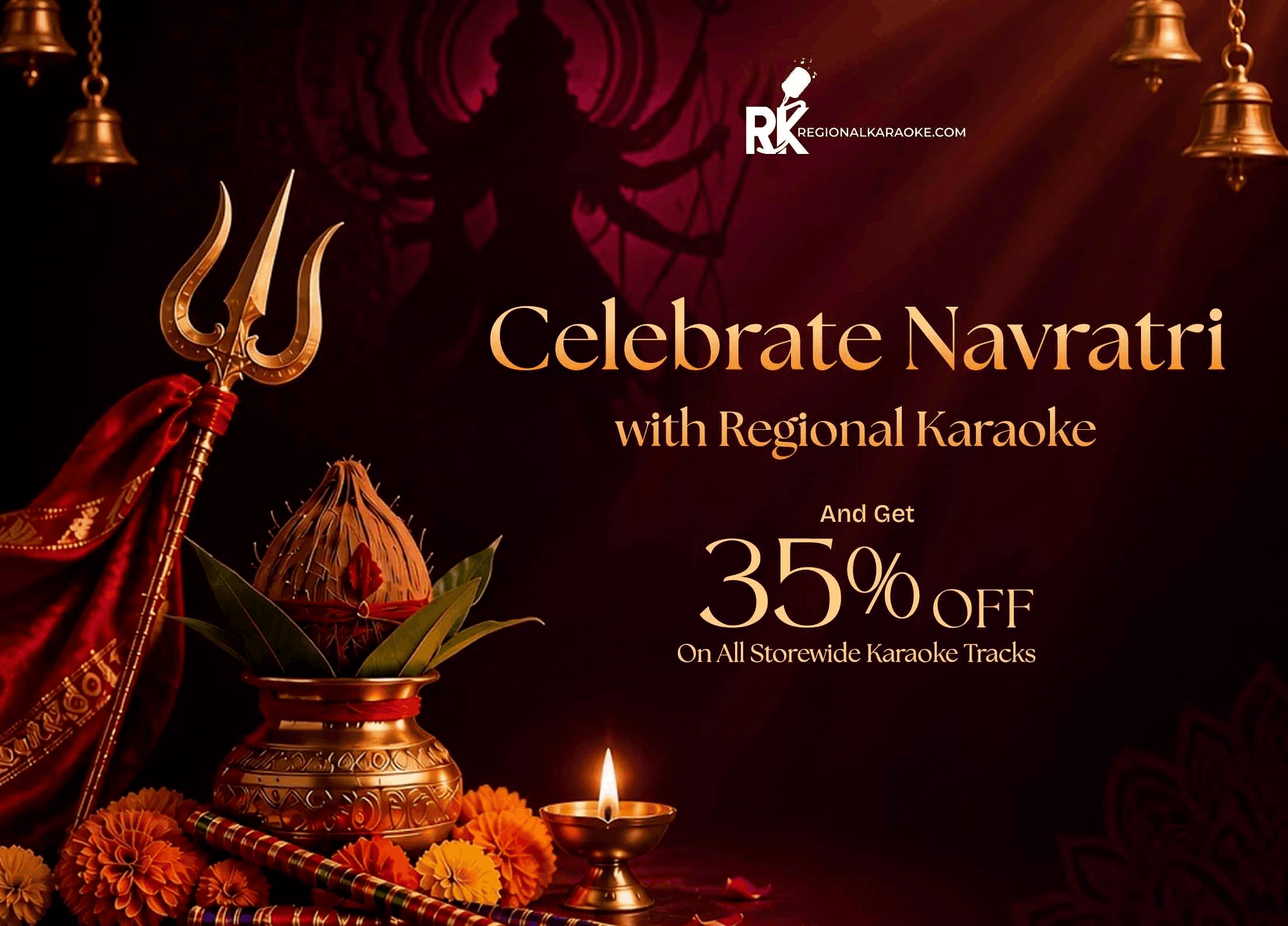 Celebrate Navratri with Regional Karaoke and get 35% Off on Storewide Karaoke Tracks!